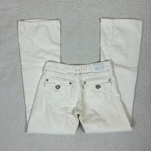 White LA Idol Y2K Mcbling Low Rise Jeans